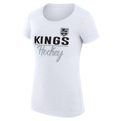 NHL White Los Angeles Kings G-III 4Her by Carl Banks Women's Super-Slim Fit Lightweight Team Sport T-Shirt