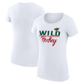 NHL White Minnesota Wild G-III 4Her by Carl Banks Women's Super-Slim Fit Lightweight Team Sport T-Shirt