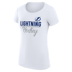 NHL White Tampa Bay Lightning G-III 4Her by Carl Banks Women's Super-Slim Fit Lightweight Team Sport T-Shirt