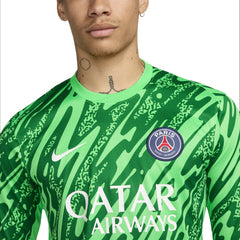 Paris Saint-Germain 2024/25 Goalkeeper Replica Stadium Long Sleeve Jersey - Nike Green