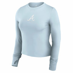 MLB Atlanta Braves Fanatics Women's Studio Fitted Long Sleeve Gym Top