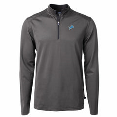 Cutter & Buck Virtue Eco Pique Micro Stripe Recycled Quarter-Zip Pullover Top - Detroit Lions