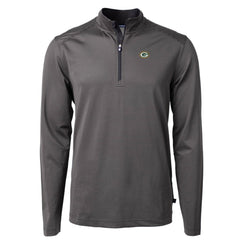 Cutter & Buck Virtue Eco Pique Micro Stripe Recycled Quarter-Zip Pullover Top - Green Bay Packers