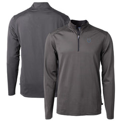 Cutter & Buck Virtue Eco Pique Micro Stripe Recycled Quarter-Zip Pullover Top - Indianapolis Colts