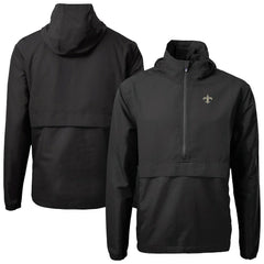 Cutter & Buck Charter Eco Recycled Anorak Half-Zip Jacket - New Orleans Saints