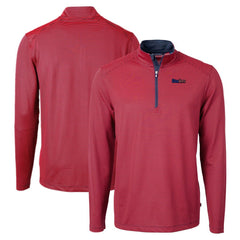 Cutter & Buck Virtue Eco Pique Micro Stripe Recycled Quarter-Zip Pullover Top - Pittsburgh Steelers