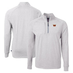 Cutter & Buck Adapt Eco Knit Quarter-Zip Pullover Top - Washington Commanders