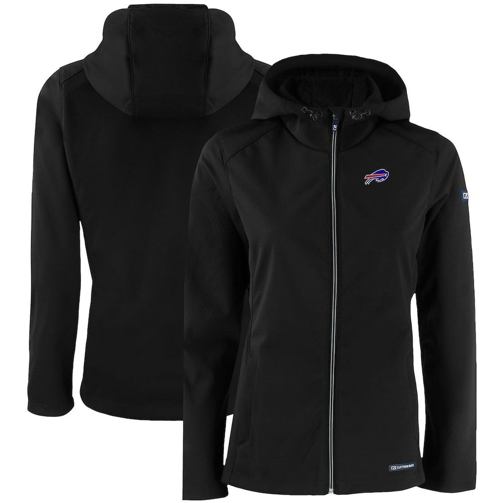 Cutter & Buck Women's Evoke Eco Softshell Recycled Full-Zip Hooded Jacket - Buffalo Bills