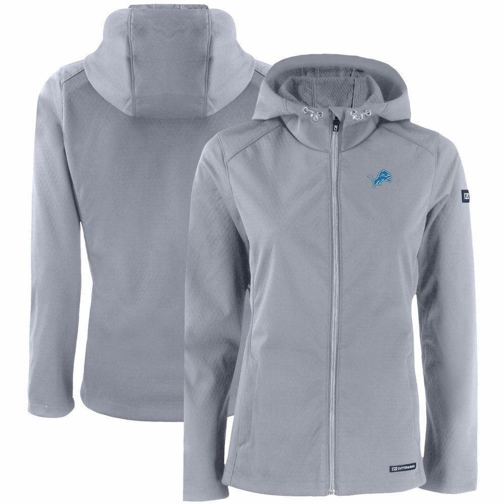Cutter & Buck Women's Evoke Eco Softshell Recycled Full-Zip Hooded Jacket - Detroit Lions