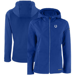 Cutter & Buck Women's Evoke Eco Softshell Recycled Full-Zip Hooded Jacket - Indianapolis Colts