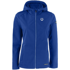 Cutter & Buck Women's Evoke Eco Softshell Recycled Full-Zip Hooded Jacket - Indianapolis Colts