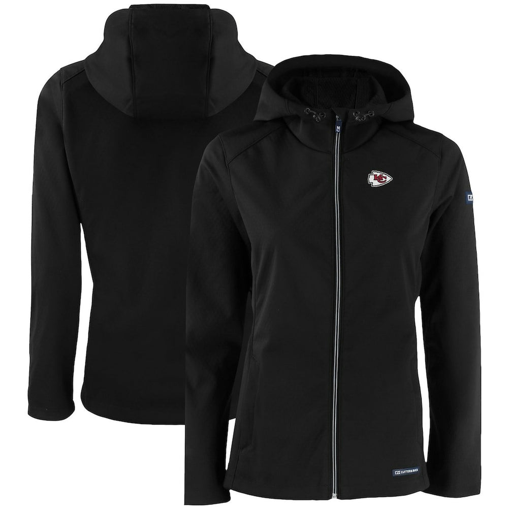 Cutter & Buck Women's Evoke Eco Softshell Recycled Full-Zip Hooded Jacket - Kansas City Chiefs