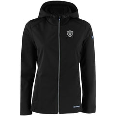 Cutter & Buck Women's Evoke Eco Softshell Recycled Full-Zip Hooded Jacket - Las Vegas Raiders