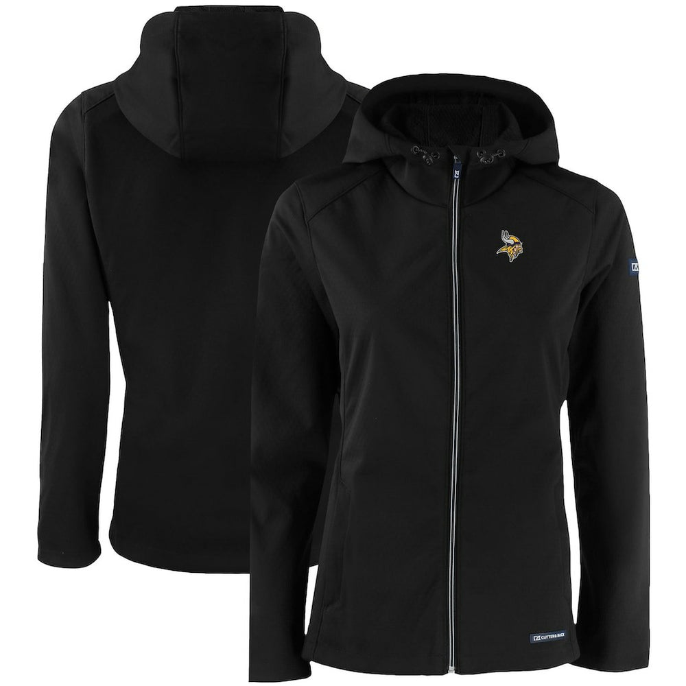 Cutter & Buck Women's Evoke Eco Softshell Recycled Full-Zip Hooded Jacket - Minnesota Vikings