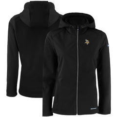 Cutter & Buck Women's Evoke Eco Softshell Recycled Full-Zip Hooded Jacket - Minnesota Vikings