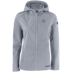 Cutter & Buck Women's Evoke Eco Softshell Recycled Full-Zip Hooded Jacket - New Orleans Saints