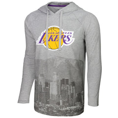 NBA Los Angeles Lakers Stadium Essentials Atrium Raglan Long Sleeve Hoodie T-Shirt