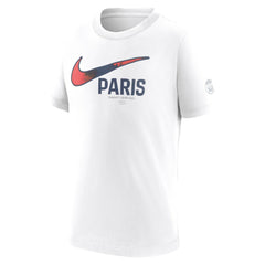 Paris Saint-Germain Youth Swoosh T-Shirt - Nike White
