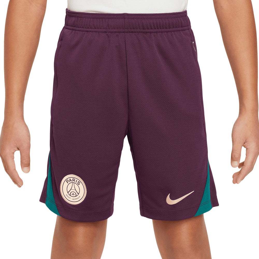 Paris Saint-Germain Youth 2024/25 Strike Performance Shorts - Nike Burgundy