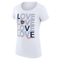 NHL White Florida Panthers G-III 4Her by Carl Banks Women's Super-Slim Fit Lightweight Hockey Love T-Shirt
