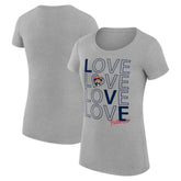 NHL Heather Gray Florida Panthers G-III 4Her by Carl Banks Women's Super-Slim Fit Lightweight Hockey Love T-Shirt