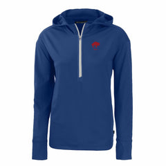 Cutter & Buck Women's Throwback Daybreak Eco Recycled Half-Zip Hoodie - Buffalo Bills