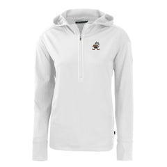 Cutter & Buck Women's Throwback Daybreak Eco Recycled Half-Zip Hoodie - Cleveland Browns