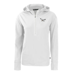 Cutter & Buck Women's Throwback Daybreak Eco Recycled Half-Zip Hoodie - Philadelphia Eagles