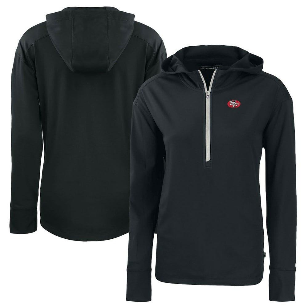 Cutter & Buck Women's Throwback Daybreak Eco Recycled Half-Zip Hoodie - San Francisco 49ers