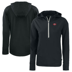 Cutter & Buck Women's Throwback Daybreak Eco Recycled Half-Zip Hoodie - San Francisco 49ers