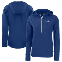 Cutter & Buck Women's Throwback Daybreak Eco Recycled Half-Zip Hoodie - Seattle Seahawks