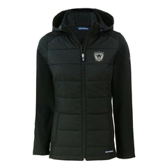 Cutter & Buck Women's Throwback Evoke Hybrid Eco Softshell Recycled Full-Zip Hoodie Jacket - Las Vegas Raiders