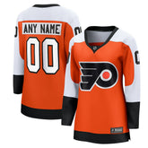 NHL Burnt Orange Philadelphia Flyers Fanatics Women's Home Premier Breakaway Custom Jersey