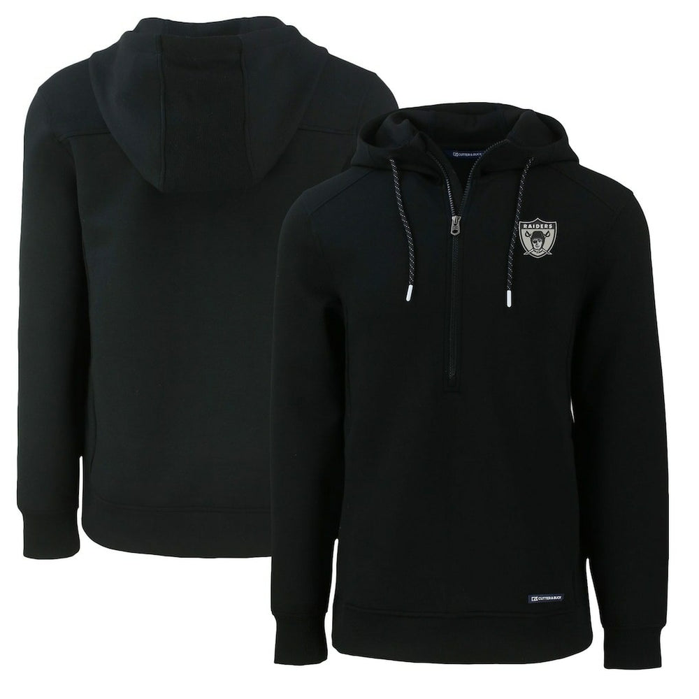 Cutter & Buck Throwback Roam Eco Half-Zip Recycled Pullover Hoodie - Las Vegas Raiders