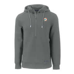 Cutter & Buck Throwback Roam Eco Half-Zip Recycled Pullover Hoodie - Miami Dolphins