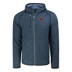 Cutter & Buck Throwback Mainsail Sweater-Knit Full-Zip Hoodie - Chicago Bears