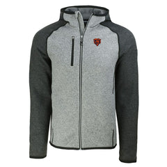 Cutter & Buck Throwback Mainsail Sweater-Knit Full-Zip Hoodie - Chicago Bears