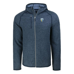 Cutter & Buck Throwback Mainsail Sweater-Knit Full-Zip Hoodie - Los Angeles Chargers