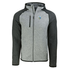 Cutter & Buck Throwback Mainsail Sweater-Knit Full-Zip Hoodie - Los Angeles Chargers