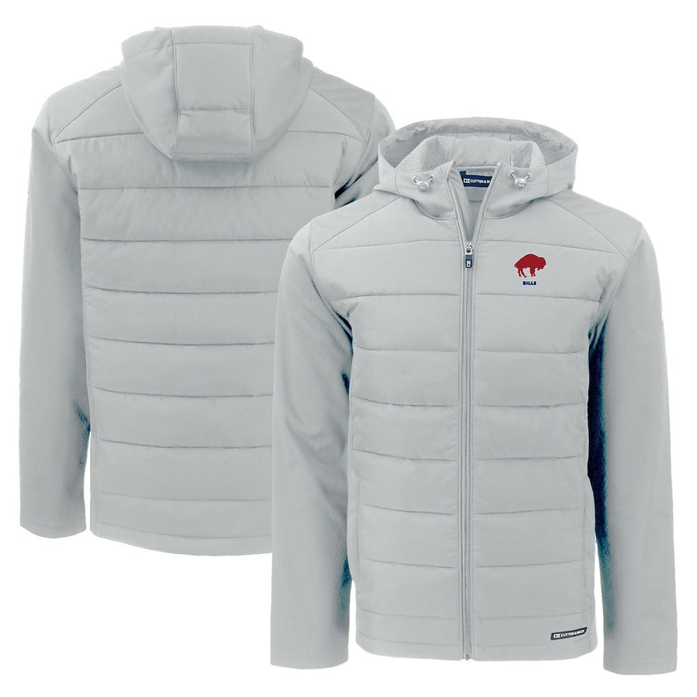 Cutter & Buck Throwback Evoke Hybrid Eco Softshell Recycled Full-Zip Hoodie Jacket - Buffalo Bills