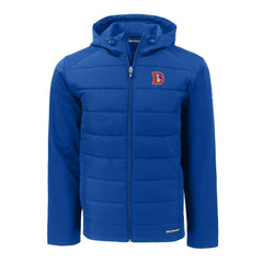 Cutter & Buck Throwback Evoke Hybrid Eco Softshell Recycled Full-Zip Hoodie Jacket - Denver Broncos