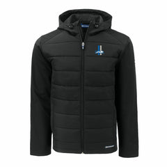 Cutter & Buck Throwback Evoke Hybrid Eco Softshell Recycled Full-Zip Hoodie Jacket - Detroit Lions