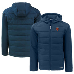 Cutter & Buck Throwback Big & Tall Evoke Hybrid Eco Softshell Recycled Full-Zip Jacket - Chicago Bears