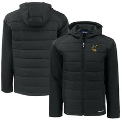 Cutter & Buck Throwback Big & Tall Evoke Hybrid Eco Softshell Recycled Full-Zip Hoodie - Pittsburgh Steelers