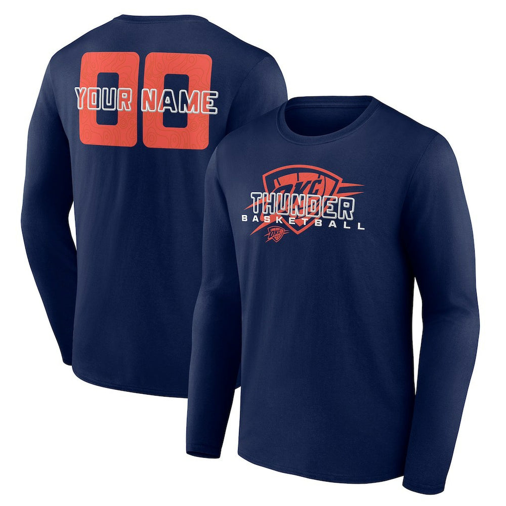 NBA Oklahoma City Thunder Stellar Personalized Name & Number Long Sleeve T-Shirt