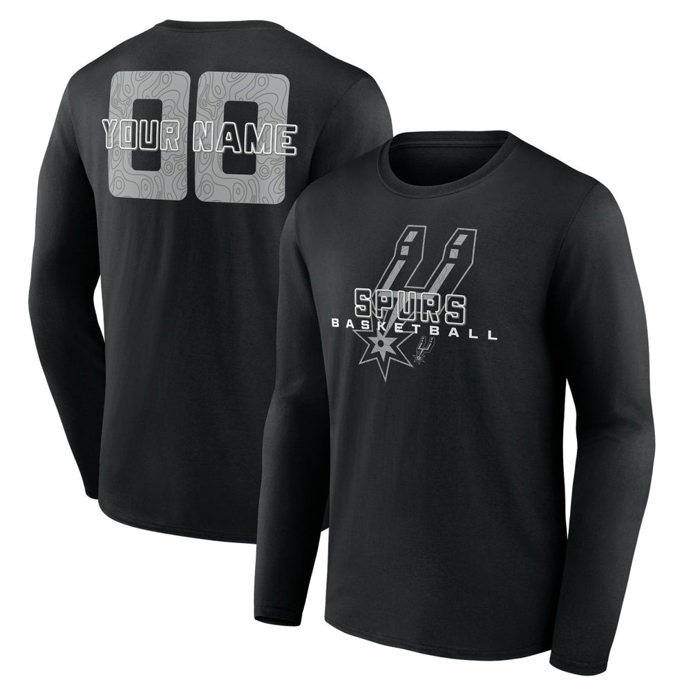 NBA San Antonio Spurs Stellar Personalized Name & Number Long Sleeve T-Shirt