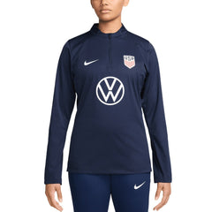 USMNT Women's 2024 Strike Drill Performance Quarter-Zip Pullover Top - Nike Navy