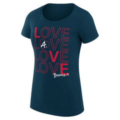 MLB Atlanta Braves G-III 4Her by Carl Banks Women's Super-Slim Fit Lightweight Love Graphic Team T-Shirt