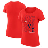MLB Atlanta Braves G-III 4Her by Carl Banks Women's Super-Slim Fit Lightweight Love Graphic Team T-Shirt