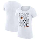 MLB Baltimore Orioles G-III 4Her by Carl Banks Women's Super-Slim Fit Lightweight Love Graphic Team T-Shirt